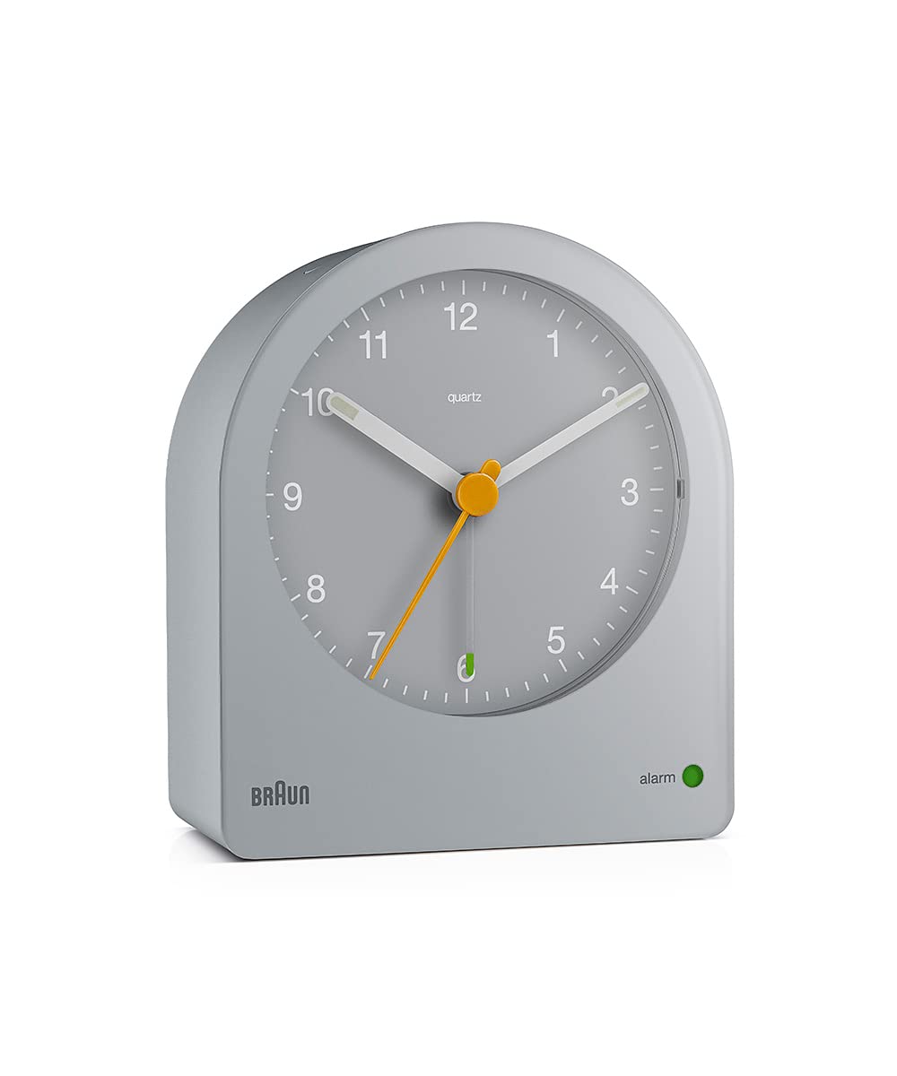 【正規輸入品】BRAUN／ブラウン 置き時計 アラーム テーブルクロック グレー BC22G