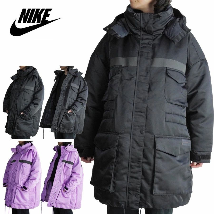 ナイキ NIKEレディース ジャケットCITY READY INS JKT シティーレディインサレーションジャケットPURPLE(パープル) BLACK(ブラック)b