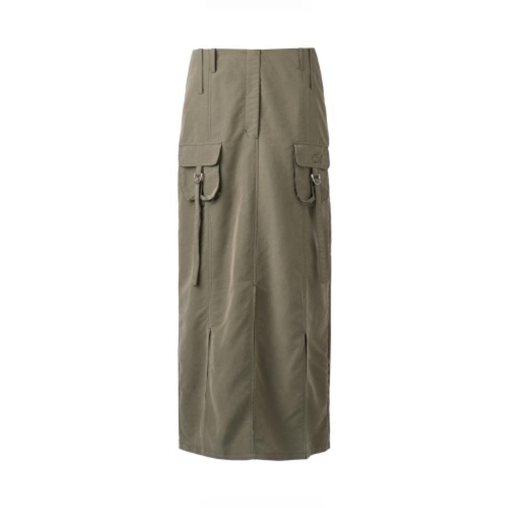 2000Archives BELTED CARGO SKIRT KHAKI 2ASKSS2409KA