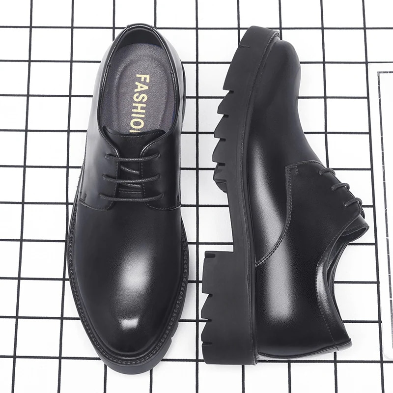 身長アップ男性 英国風シューズ 10cm 8cm 男性用身長アップシューズ 4本牛革ビジネスフォーマルレザーシューズ