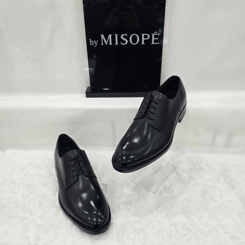 By 男性 Uチップ ダービーシューズ 122HT431TP011 BLACK 1 JJ