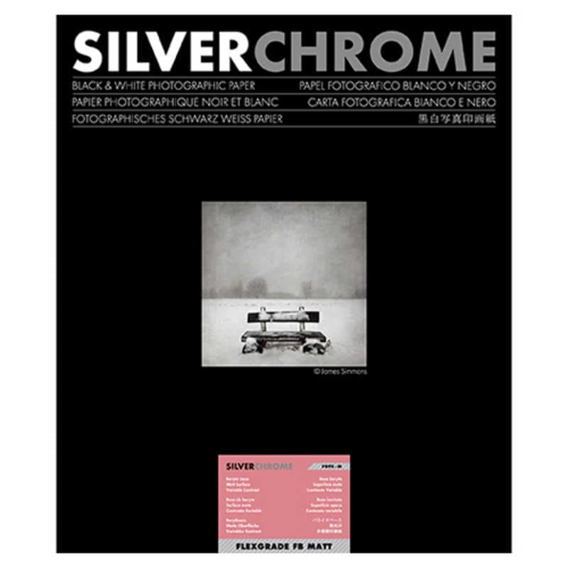 中外写真薬品　SILVERCHROME FLEXGRADE FB Matt シルバークローム フレックスグレード 10x12インチ 25枚入［四切 /25枚 /無光沢］　433535