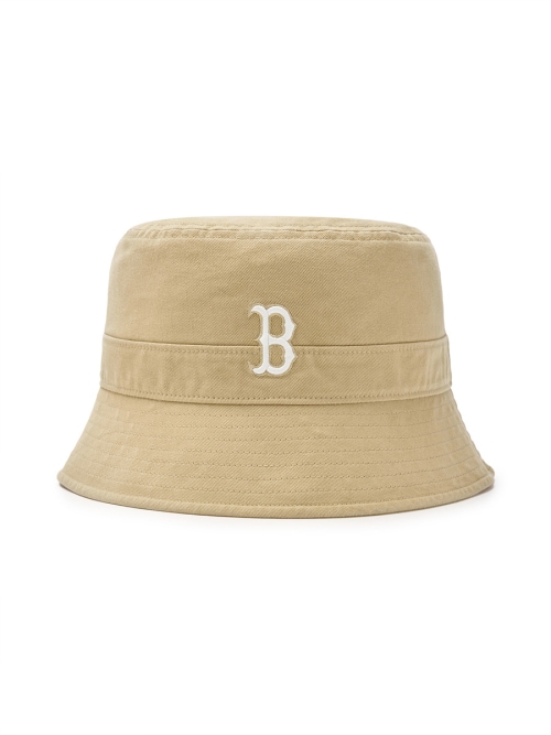 【MLB】 BASIC ONE POINT WASHING BUCKET HAT BOS L.BEIGE キャップ 正規品