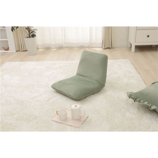 大人かわいい座椅子（ベロア生地） Sサイズ グリーン