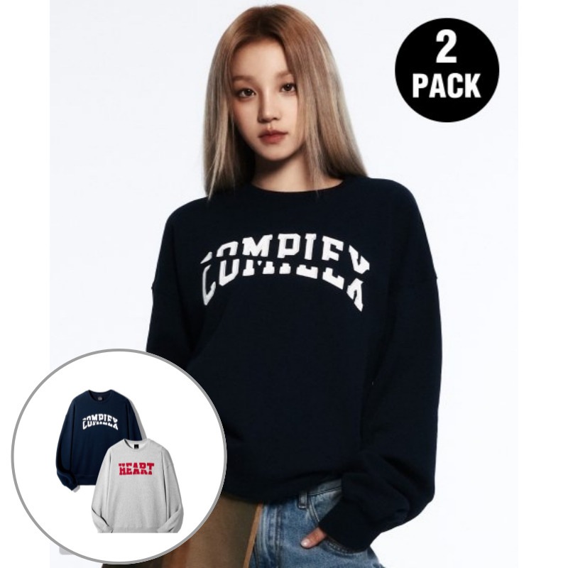 【GIDLE ウギ着用】[GROOVE RHYME]COMPLEX , HEART SWEATSHIRT 単品,２点セット