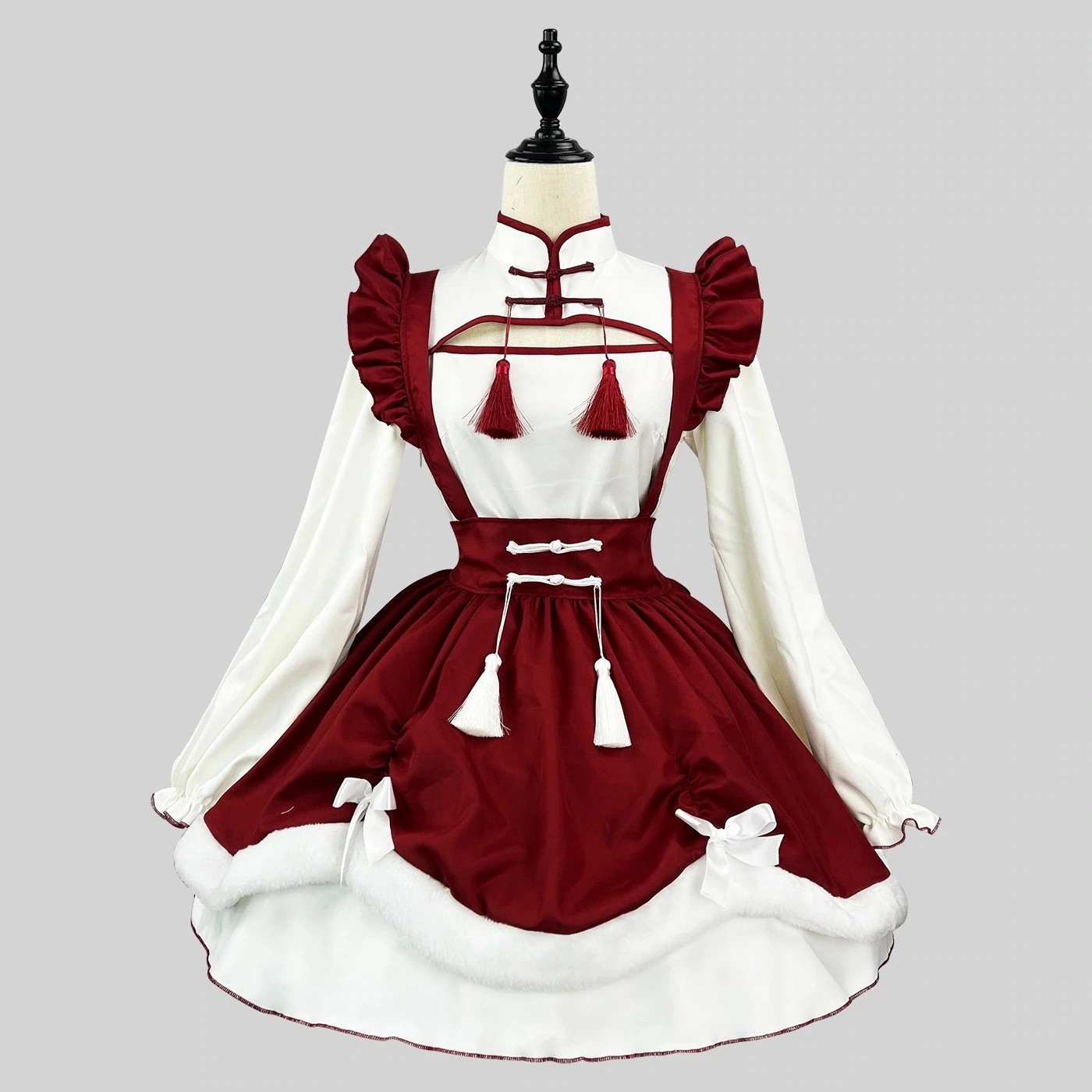 サンタコスプレメイド服 レディースファム・ファタール女装 クリスマスメイド服サンタコスプレ