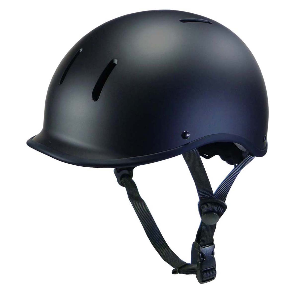 キャプテンスタッグ 自転車 ヘルメット Hirsch ヒルシュ L ツバ付き マットブラック Y-6485 ハードシェル SG基準適合品 ダイヤルアジャスター