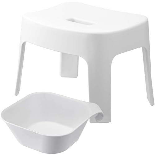 山崎実業(Yamazaki) マグネット風呂イス 座面高25cm * マグネット&引っ掛け湯おけ 【