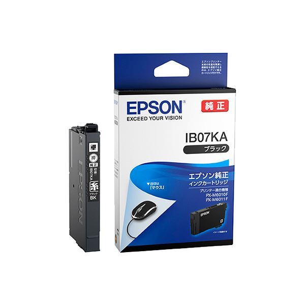 (まとめ) (純正品) EPSON(エプソン) IB07KA インクカートリッジ ブラック (×5セット)