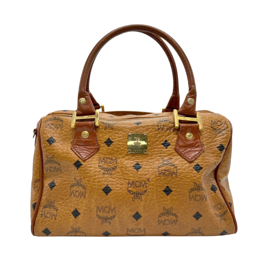 エム シー エム MCM ハンドバッグ レザー ブラウン レディース z3239
