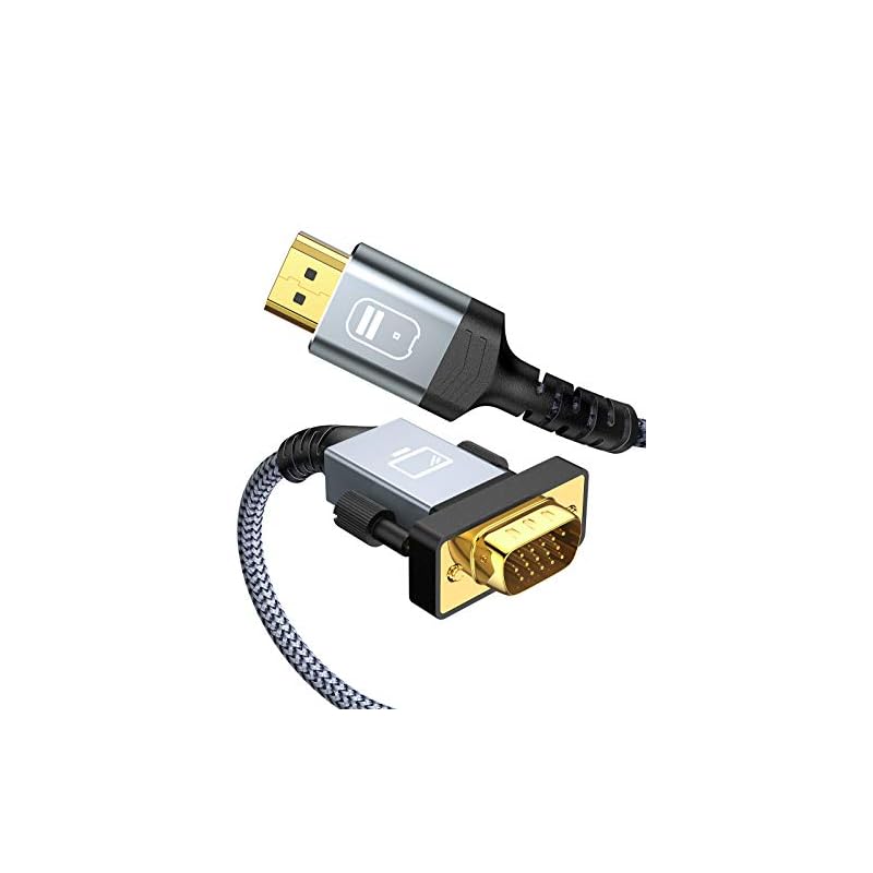 HDMI VGA 変換ケーブル 1M 1080p@60Hz HDMI Dsub 変換 ケーブル HDMI オス to VGA オス(HDMIからVGAへ) PS4PCモニタープロジェクターに対応