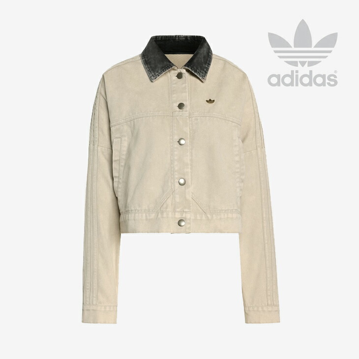 トラック トップ ジャケット キャンバス オーバーサイズ ボックス/ストーンカーキ（IR501）