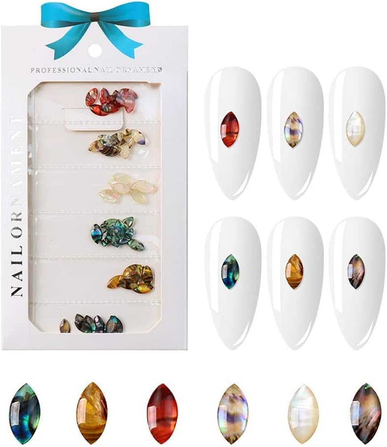 ネイルパーツ 貝 ネイルジュエリーパーツ ラインストーン ネイルアートパーツ スタッズ レジン封入 DIY デコパーツ ホログラム ジュエリーパーツ 多色 (03#(XY-B01-3))