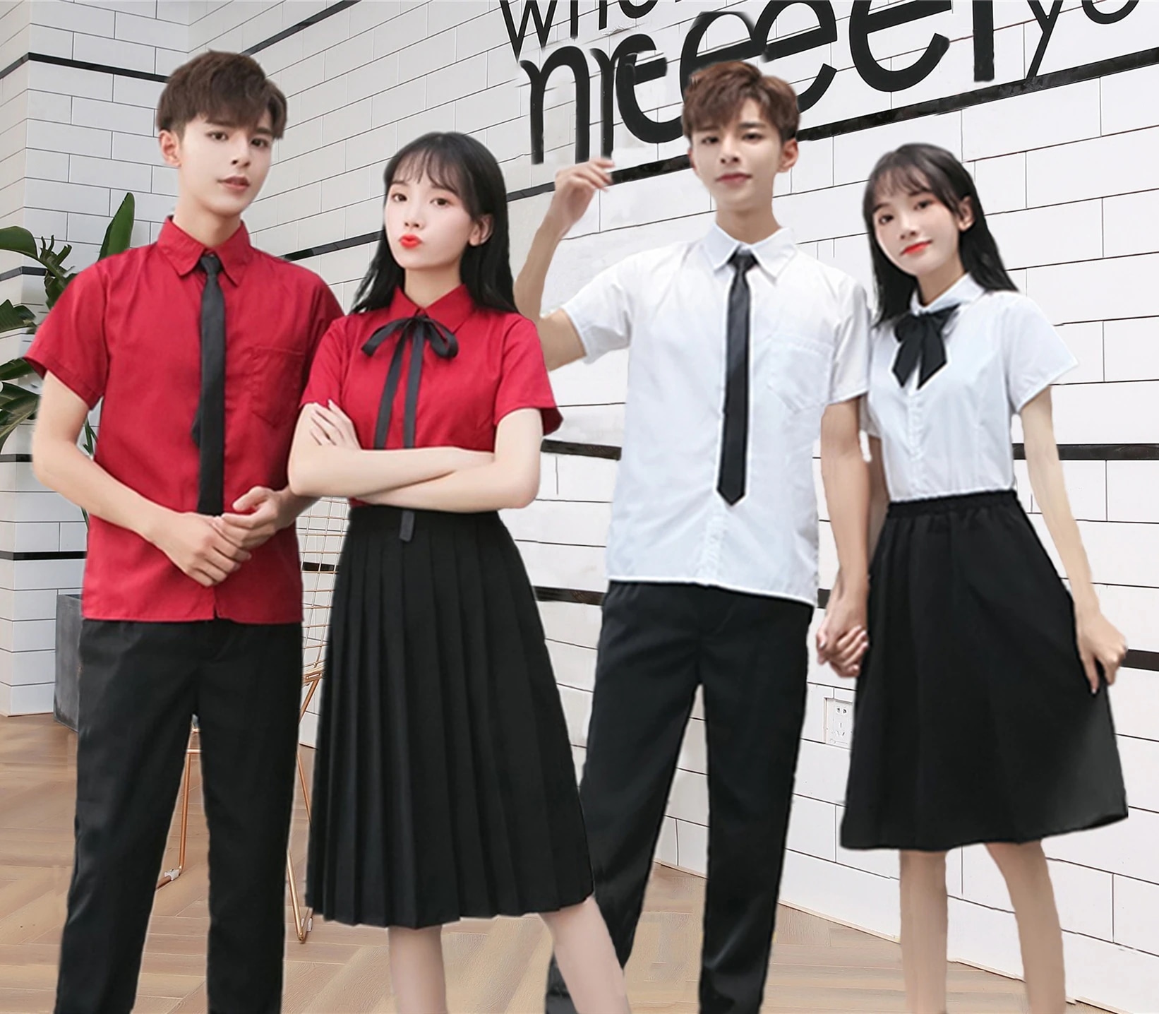 【1つ買うと10つ無料】卒業クラスのユニフォーム大学スタイルの白いシャツ学校の制服ジュニアおよびシニア高校生jkユニフォーム女性の長いスカート新年のパフォーマンスコスム