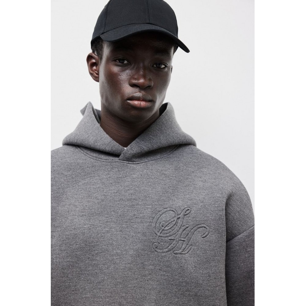 H&M スキューバフーディールーズフィットダークグレー/SH 8,515円