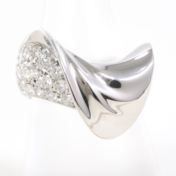 PT900 プラチナ リング 指輪 13号 ダイヤ 0.59 カード鑑別書 ジュエリー 中古