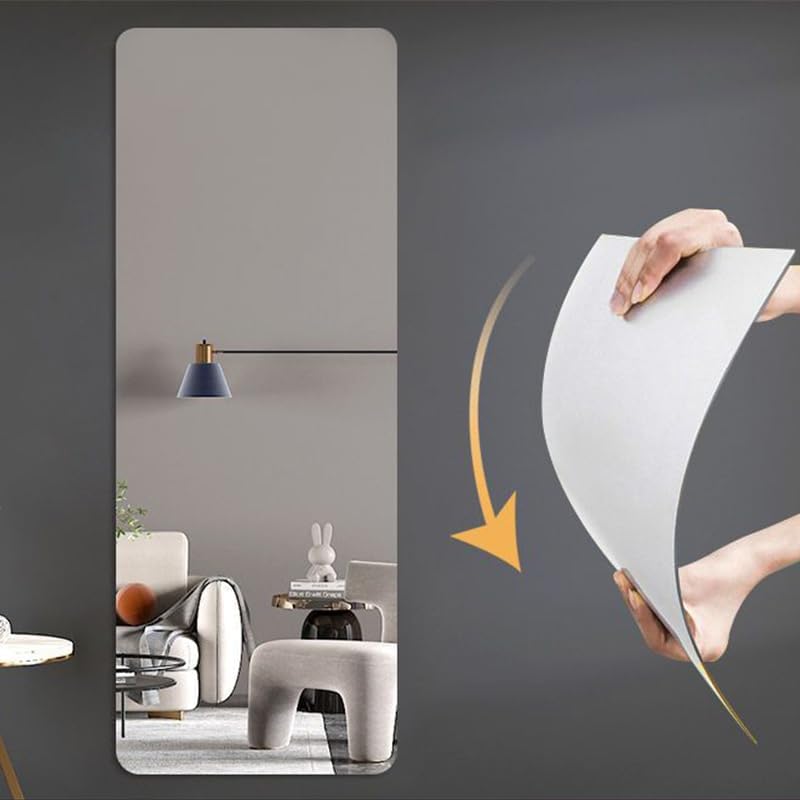 どこでも貼れる割れない鏡 貼る鏡 壁掛け鏡 全身鏡 アクリルミラー ミラーシート ソフトミラー