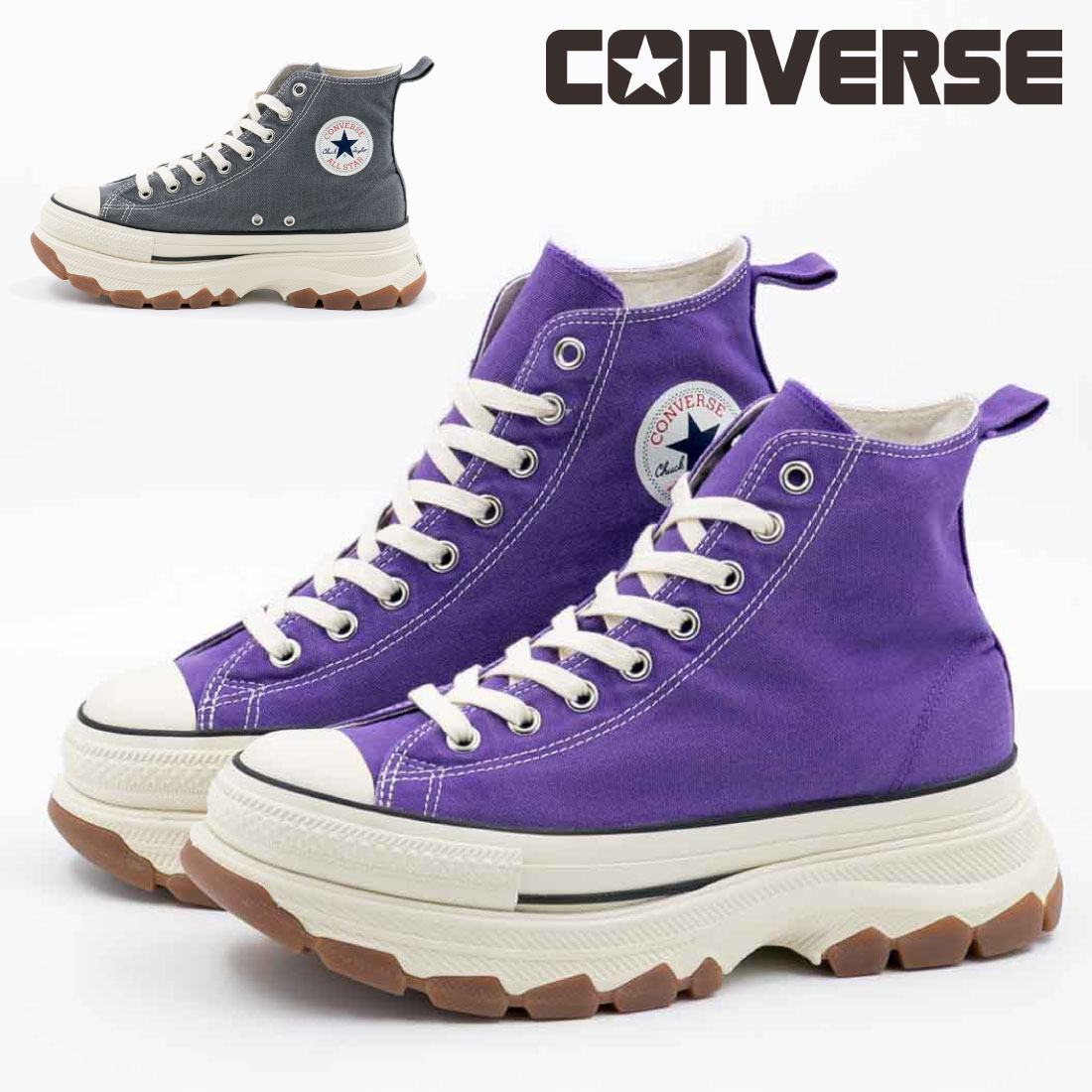 レディース スニーカー オールスター トレックウエーブ フェイデッドキャンバス HI ハイカット 厚底 シンプル