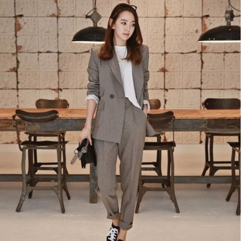 最適な価格 結婚式 テーラードジャケット オフィスカジュアル パンツ ジャケット おしゃれ レディース パンツスーツ セットアップ お呼ばれ P8125 黒 ライトグレー ママスーツ 七五三 卒園式 入園式 パンツスーツ サイズ M Www Pulse Orange Cm