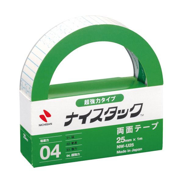 (まとめ) ニチバン ナイスタック 両面テープ超強力タイプ 25mm×1m NW-U25 1巻 (×30セット)