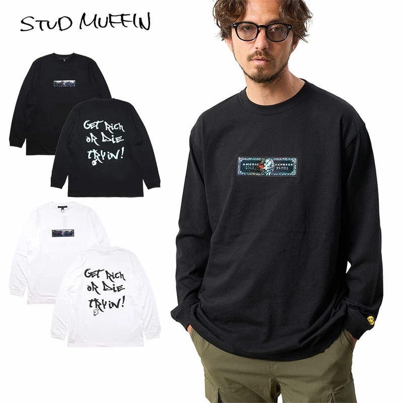 スタッドマフィン ロンT STUD MUFFIN Tシャツ 長袖 メンズ レディース ブランド 大きいサイズ おしゃれ 黒 白 綿100%