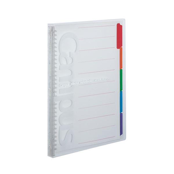 （まとめ） コクヨキャンパススライドバインダー（スリムタイプ） A4タテ 30穴 65枚収容 背幅20mm 透明 ル-P173T1冊 (×5セット)