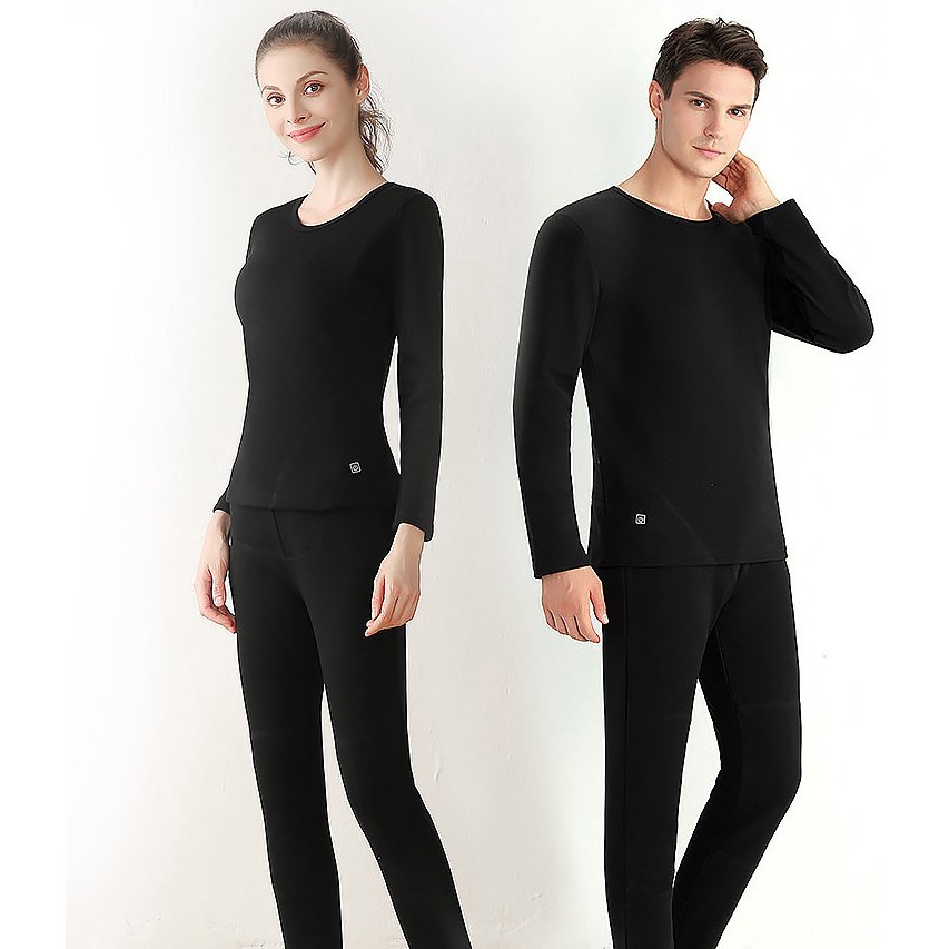 電熱インナー 保温 上下セット 加熱服 寒さ対策 電熱ウエア 防寒着 暖房服 ヒートパンツ 電熱パン