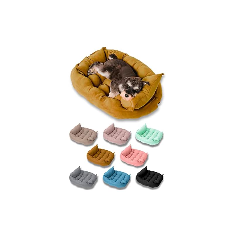 【Entoz】-エントツ- 3WAY ペット ベッド クッション 洗える オールシーズン 犬 ベッド 猫 ベッド 【Entoz iBeans】 (S,タン)