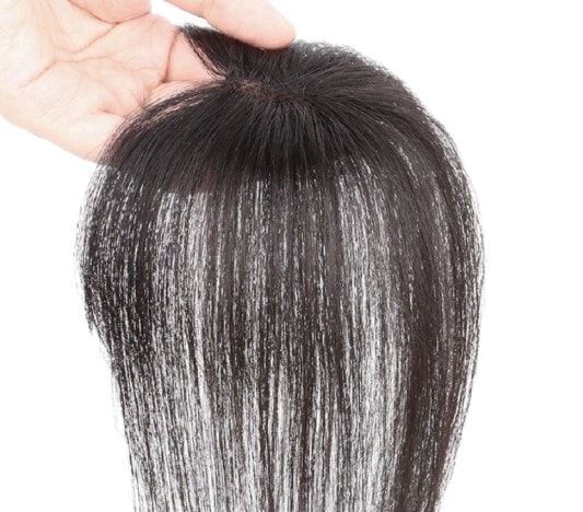 女性の前髪兼かつら25CM女性のかつら手作り100％人髪