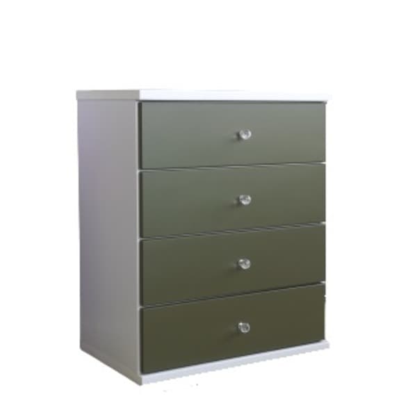 コンパクトチェスト 幅59.5cm 4段 オリーブ スライドレール付き 木製チェスト チェスト 15,638円