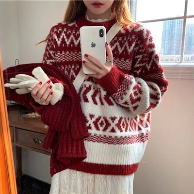 クリスマスコスチューム カシミヤタッチ 韓国ファ...のサムネイル