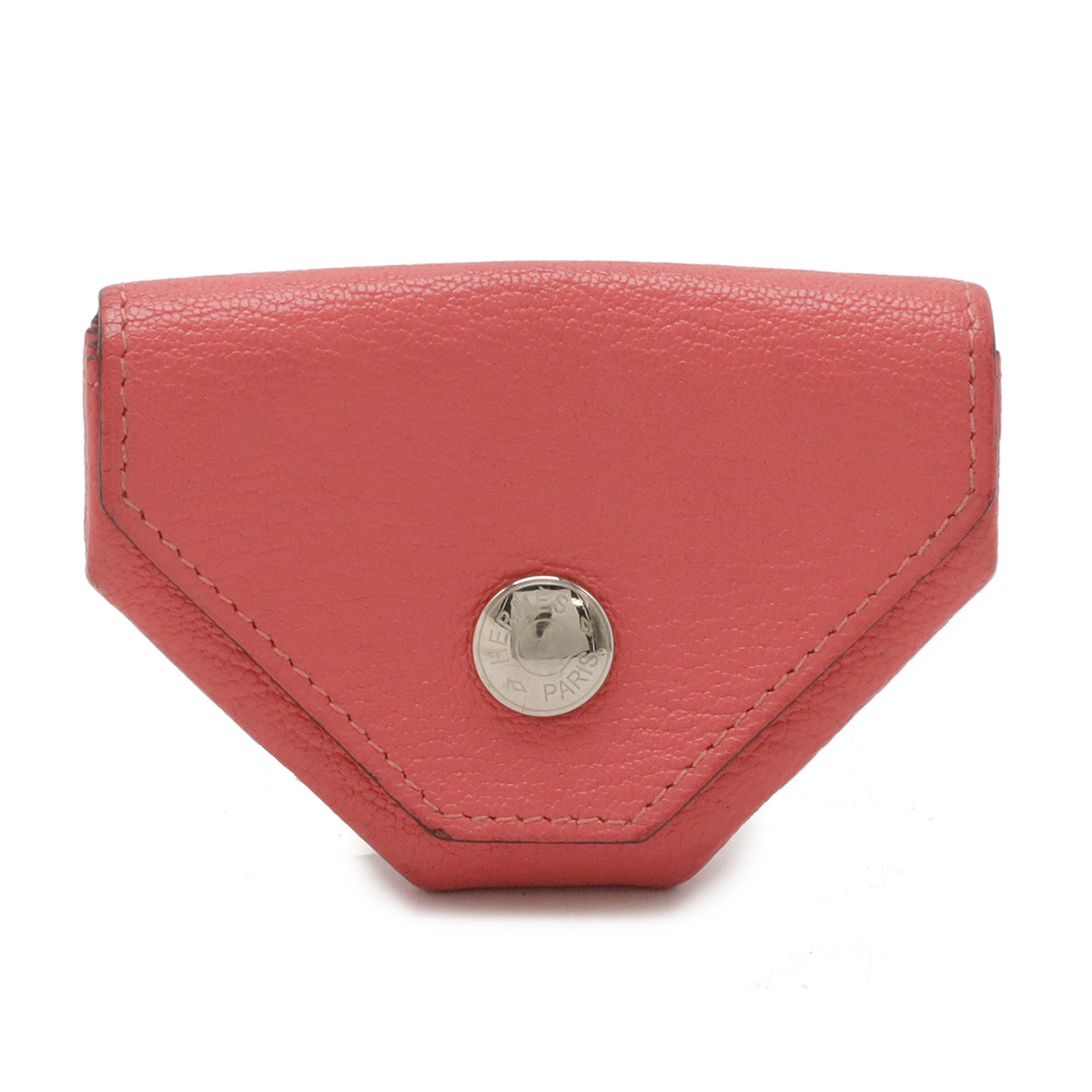 ル ヴァンキャトル ルヴァンキャトル コインケース 小銭入れ シェブルミゾル レザー ローズリップスティック シルバー金具 Y刻