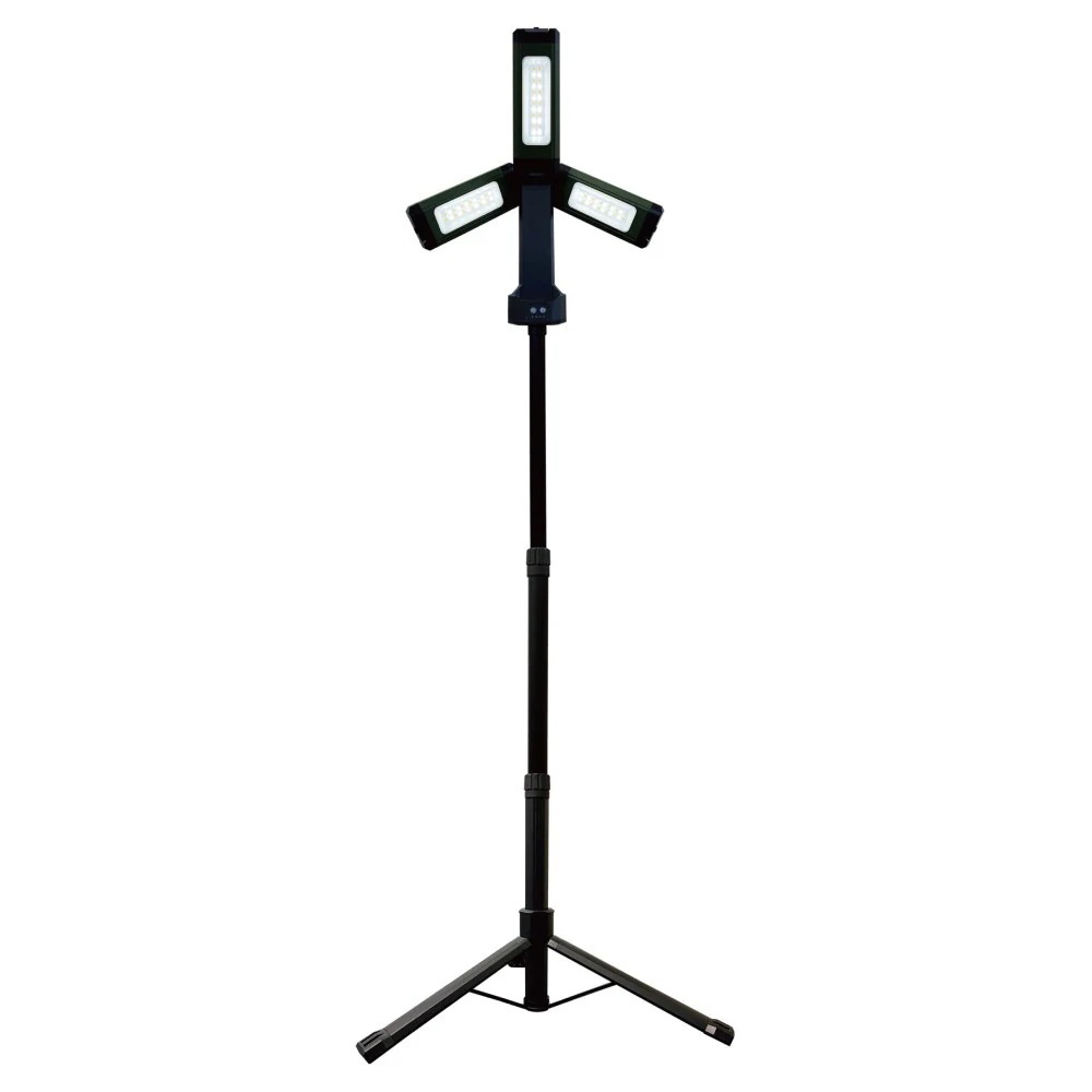 REX スタンド付三つ葉ライト RX-N53 工具 DIY ライト スタンドライト 調整 伸縮自在 広角 万能