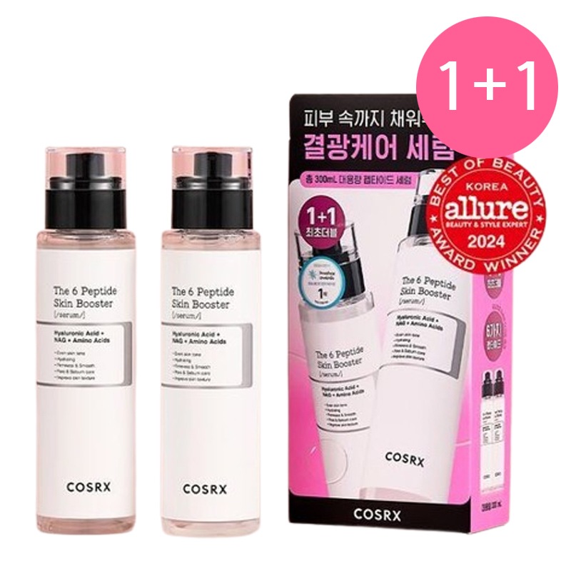 [1+1] 肌の機能を目覚めさせ肌本来の透明さを取り戻すザ6ペプチド スキン ブースター 結果ケアセラム 150ml+150ml
