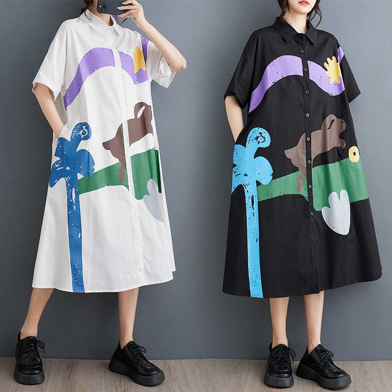 「ファットガール」 2024夏 半袖 ドッキングワンピース 大きいサイズ 体型カバー レディース 花柄 ワンピース メガ割30%までに制限