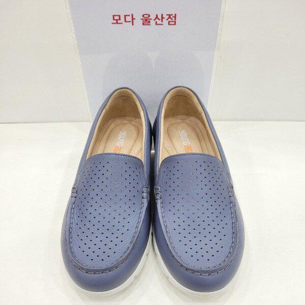 女性軽量クッション シンプルパターン パーフォレーション ローファー YAASHL54001_US