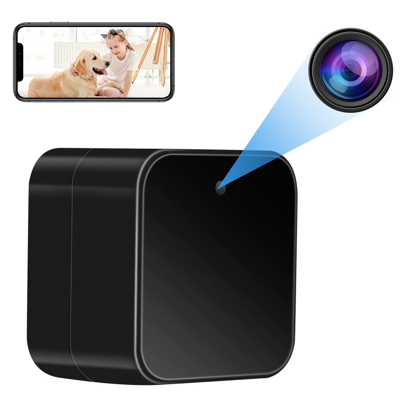 小型カメラ wifi隠しカメラ 1080P画質 ACアダプター型 スパイカメラ WiFi対応 充電器型カメラ 小型防犯カメラ リアルタイム監視 遠隔操作 動体検知 警報通知 128GB対応 スマホ対応
