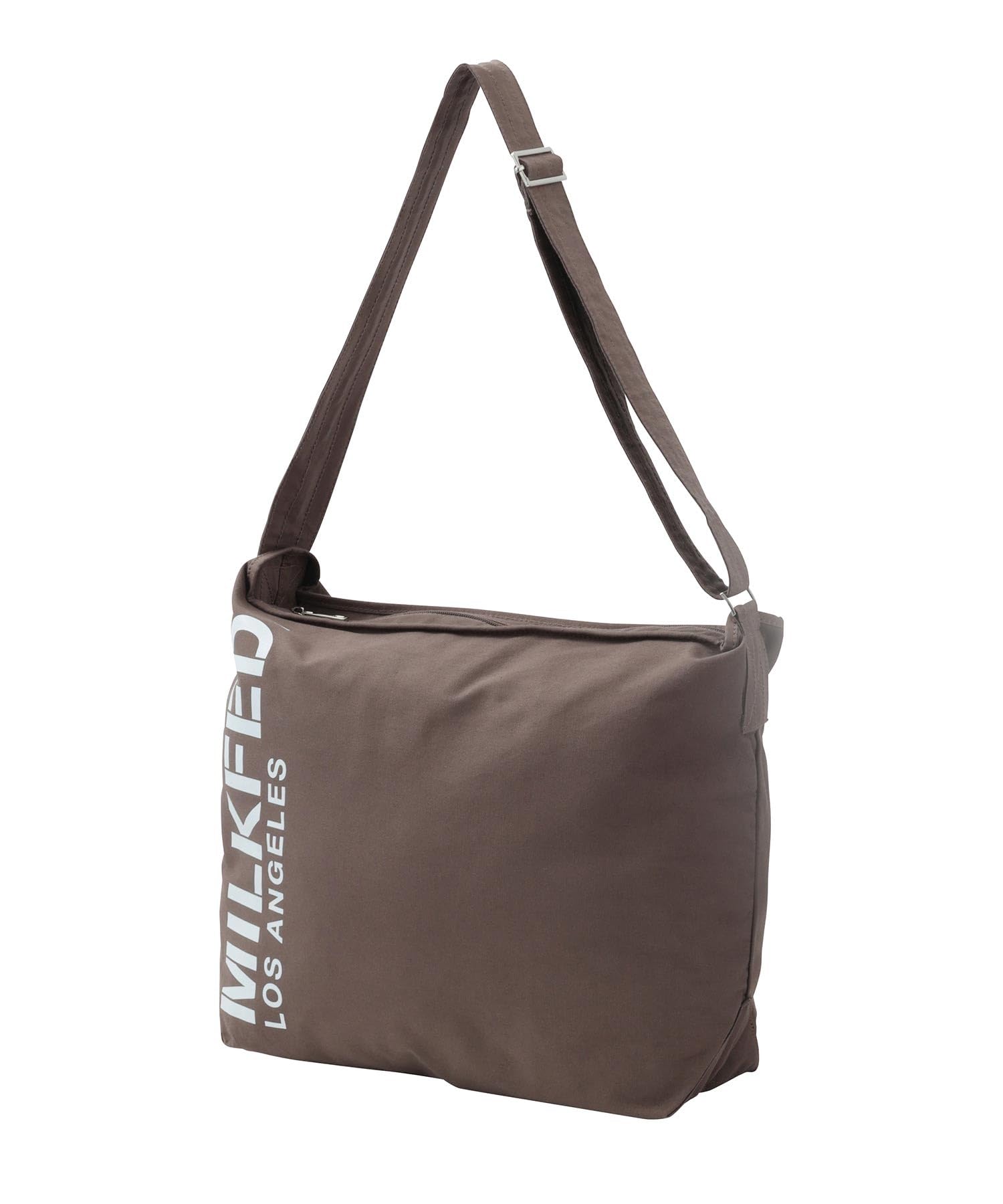 [ミルクフェド] ショルダーバッグ STENCIL LOGO SHOULDER BAG レディース BROWN