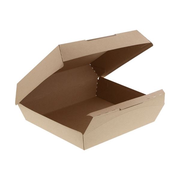 (まとめ) HEIKO 食品箱 ネオクラフトランチボックス L #004248010 1パック(10枚) (×5セット)
