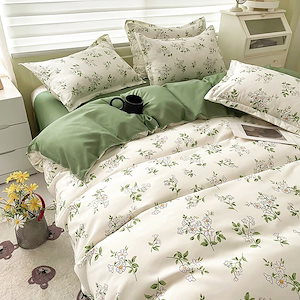 布団カバー セット 4点セット ダブル 綿 洋式和式兼用 寝具カバー　ベッドシーツ ボックスシーツ