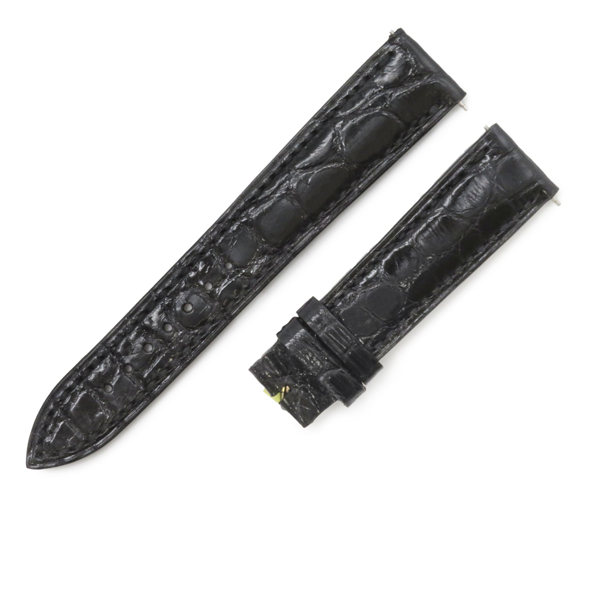 トノウカーベックス 7500/7502用 クロコバンド メンズ 未使用 純正 替え ショート 16mm ブラック 黒 3年保証