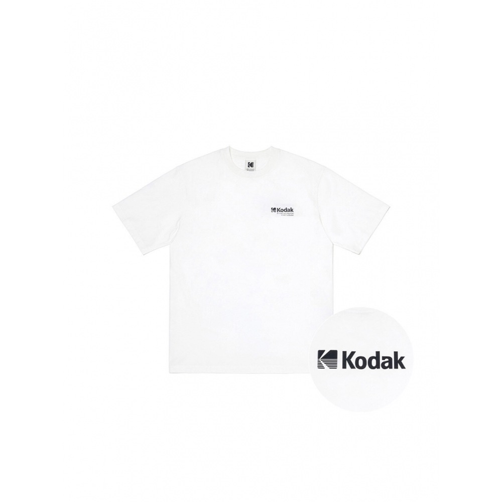 コダックアパレルエアクロームソロナセミオーバーフィット半袖Tシャツホワイト