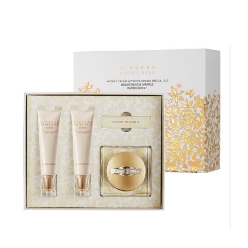 [正品]ジンセン ロイヤル シルク ウォータリー クリーム(60ml) +アイクリーム (30ml)*2