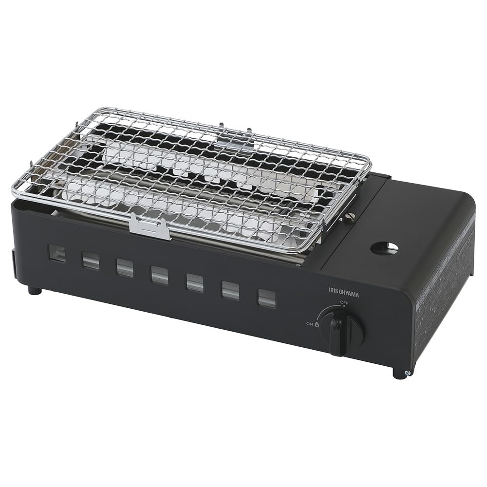 アイリスオーヤマ カセットコンロ 炉端焼き 家庭用 焼き鳥 浜焼 はま焼き 網焼き IGC-R1-H チャコール