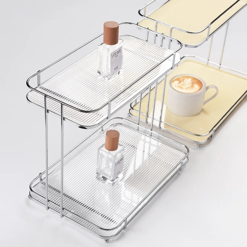 厚いアクリル錬鉄製の錬鉄製のデスクトップラック,お茶セット,ドレッシングテーブル,化粧品,トイレ,多層収納ラック 15,345円