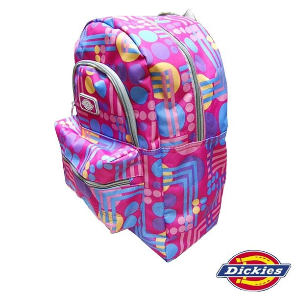 ディッキーズ リュック 直輸入 DICKIES USA バックパック ダブルポケット 水玉 ＆ ライン ピンク メンズ レディース インポート リュックサック アメカジ ストリート ブランド HIPH