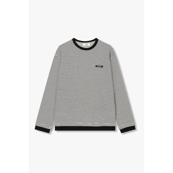 リップ配色ストライプTシャツ9105322101012