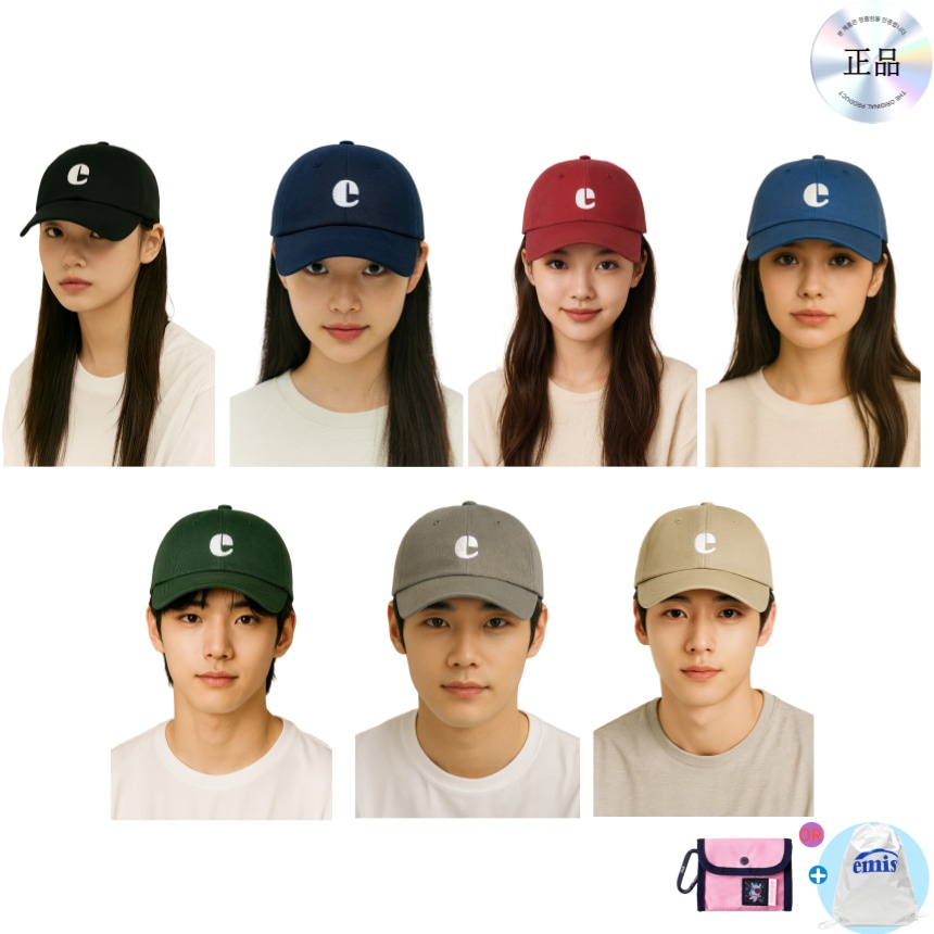 [チャンウォニョン着用][ストリングバックパック贈呈] [韓国人気帽子] VINTAGE LOGO CAP 七色/ヘアピンをします