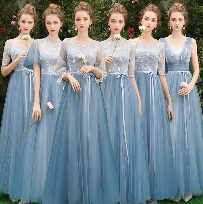 送料無料 ロングドレス ドレス 二次会 花嫁 ブライズメイド ドレス 花嫁 ロングドレス 演奏会 結婚式 レース＆刺繍 フォーマル 二次会 パーティードレス 披露宴/卒業式 お呼ばれワンピース　ドレス