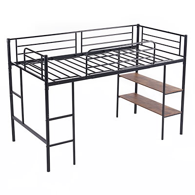 ロフトベッド ロータイプ ブラック 新品】 ブラック ロフトベッド パイプベッド シングルベッド 収納棚